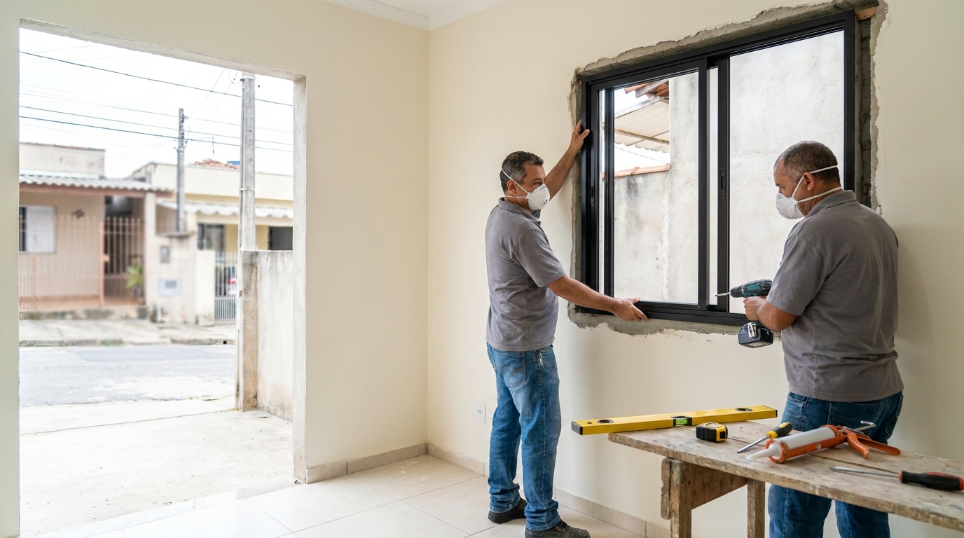 Esquadria de alumínio preta em Guarulhos-SP